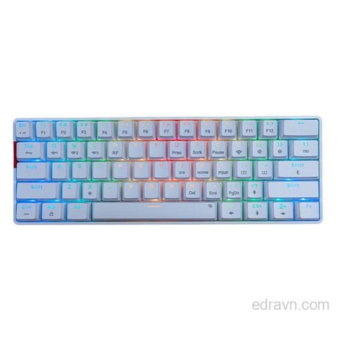 Bàn phím chơi game cơ EDRA EK361W v3 LED RGB - Màu trắng/đen
