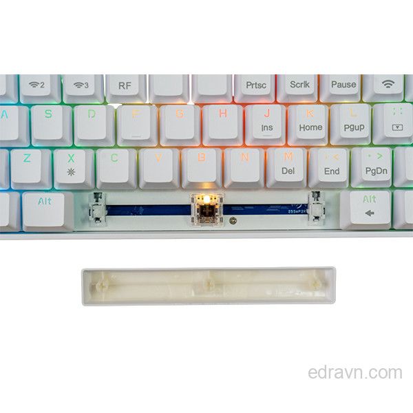 Bàn phím chơi game cơ EDRA EK361W v3 LED RGB - Màu trắng/đen