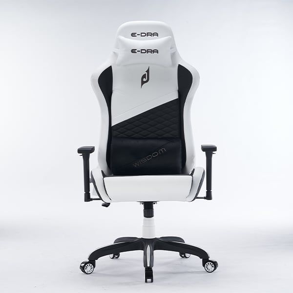 Ghế Gaming Cao Cấp Da PU EDRA EGC231 WISDOM - Màu trắng/đen