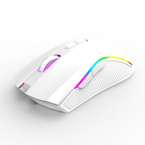 Chuột gaming không dây EDRA EM624W LED RGB - Màu trắng/đen