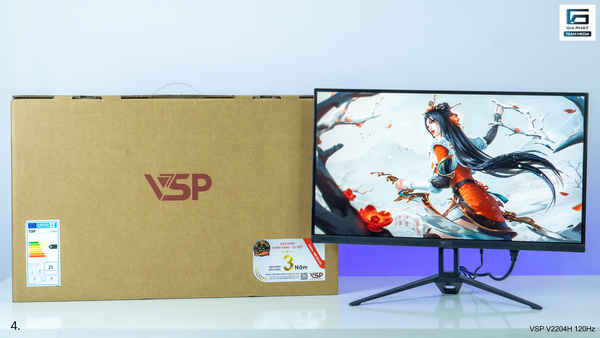Màn hình phẳng VSP V2204H (21.5 inch, VA, FHD, 120Hz, 5ms) - Màu đen