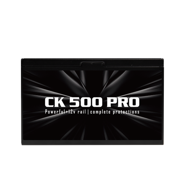 Nguồn máy tính Aigo CK500 Pro (80 Plus, Cáp dẹt đen) - Màu đen