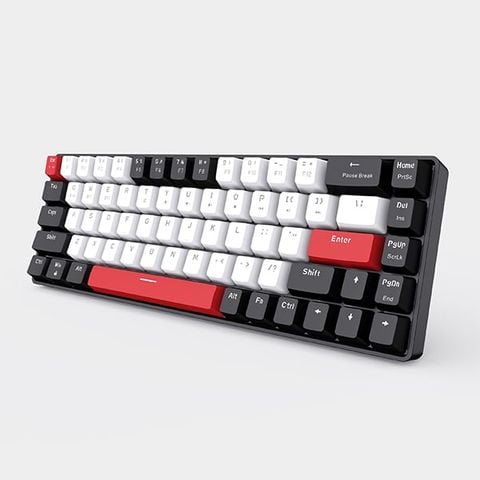 Bàn phím cơ không dây EDRA EK368L  - Màu trắng đen