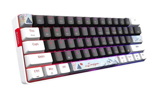 Bàn phím chơi game cơ 61 phím EDRA EK361W - SNOW - Màu trắng xám