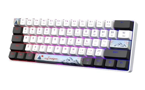 Bàn phím chơi game cơ 61 phím EDRA EK361W - SNOW - Màu trắng xám