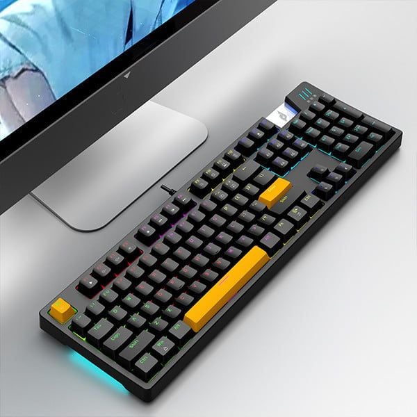 Bàn phím chơi game cơ EDRA EK316 LED RGB 104 phím - Màu đen