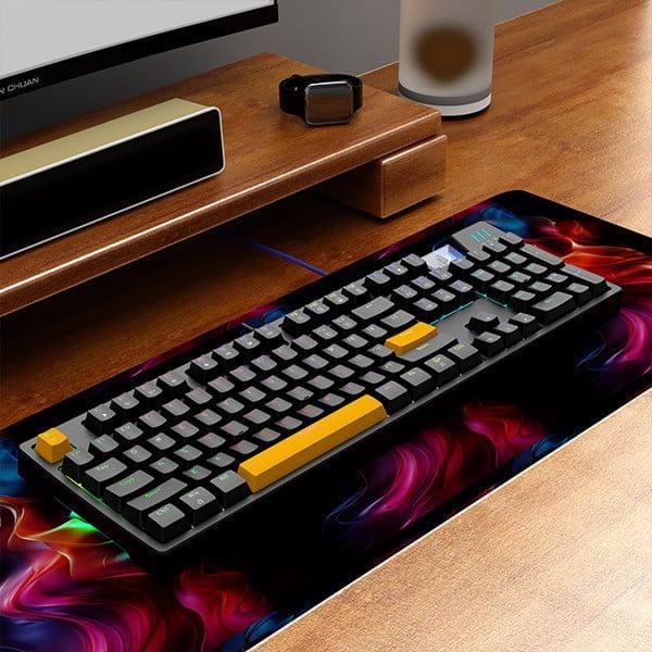 Bàn phím chơi game cơ EDRA EK316 LED RGB 104 phím - Màu đen