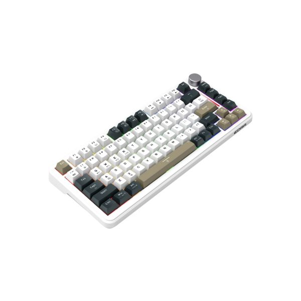 Bàn phím chơi game cơ EDRA EK375W 82 phím - trắng/đen