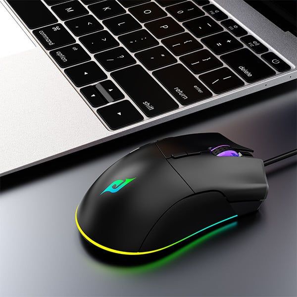 Chuột gaming có dây EDRA EM660 PRO LED RGB - Màu đen