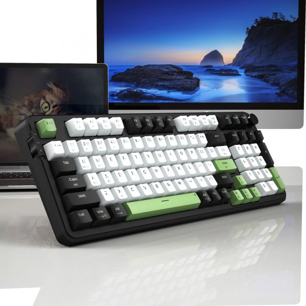 Bàn phím chơi game cơ cao cấp EDRA EK398W 97 phím - Màu trắng/đen