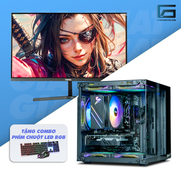 PC Gaming Full Bộ - i5 6500, GTX 750TI 4G, Màn hình 25 inch