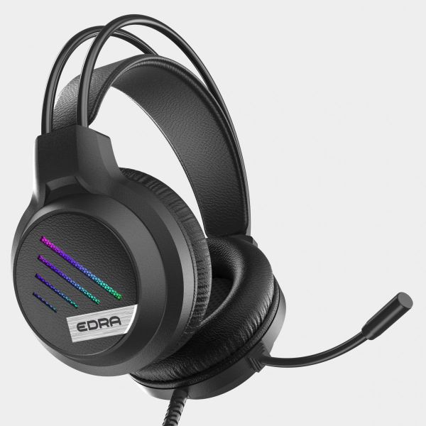 Tai nghe gaming có dây EDRA EH406 USB 2.0 LED - Màu đen