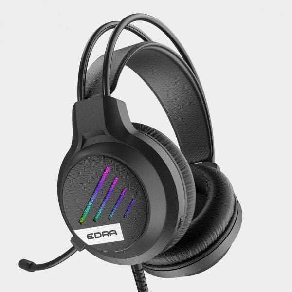 Tai nghe gaming có dây EDRA EH406 USB 2.0 LED - Màu đen