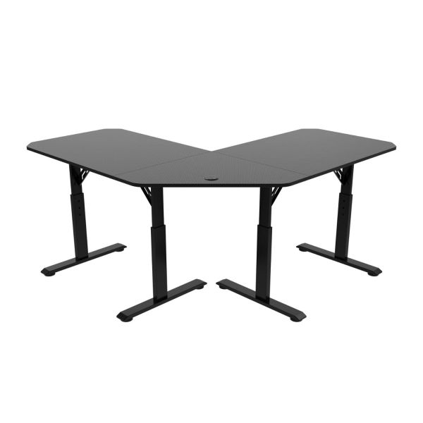 Bàn Gaming Chữ L Khung Hợp Kim Cao Cấp EDRA EGT1414V - Màu đen