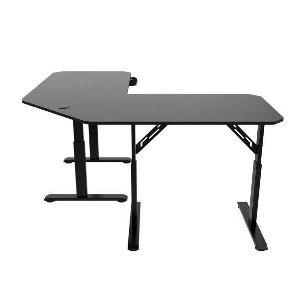 Bàn Gaming Chữ L Khung Hợp Kim Cao Cấp EDRA EGT1414V - Màu đen