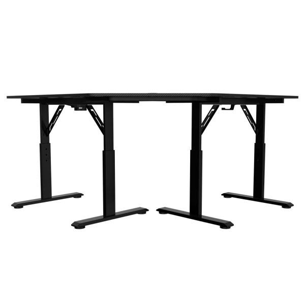 Bàn Gaming Chữ L Khung Hợp Kim Cao Cấp EDRA EGT1414V - Màu đen