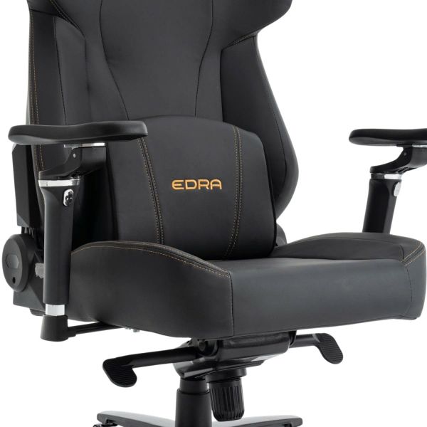 Ghế Gaming Da Nappa Cao Cấp EDRA Warlord EGC2026 LUX - Màu đen