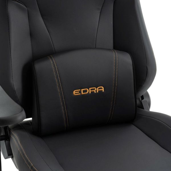 Ghế Gaming Da Nappa Cao Cấp EDRA Warlord EGC2026 LUX - Màu đen