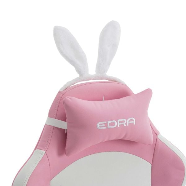 Ghế Gaming Cao Cấp Da PVC EDRA EGC238 Rabbit - Màu hồng