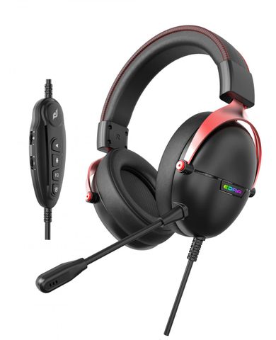 Tai nghe có dây EDRA EH418 FPS 7.1 - Chuyên game bắn súng - Màu đen đỏ