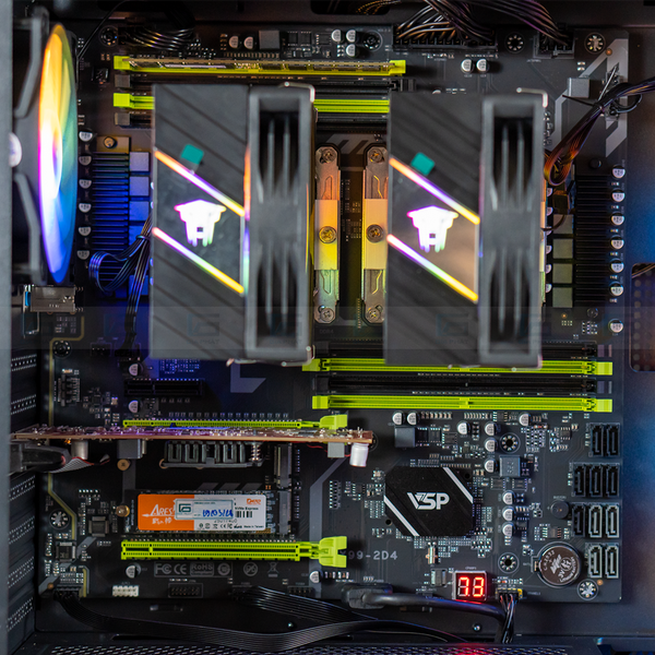 PC Đồ Hoạ Giả Lập - DUAL X99 2D4 2 CPU 2686V4 đa nhân luồng