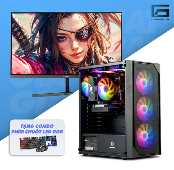 PC GiaPhat - FMH 07 - CPU E5 2666v3 mạnh ngang i5 10400F - RX550 4GB