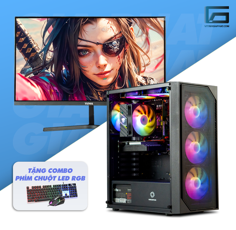 PC GiaPhat - FMH 07 - CPU E5 2666v3 mạnh ngang i5 10400F - RX550 4GB