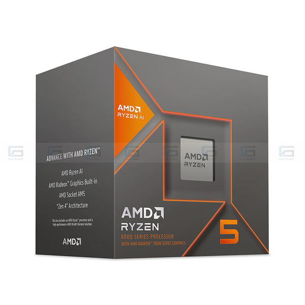 CPU AMD Ryzen 5 8600G (6 Core - 12 Thread, 4.3Ghz - 5.0Ghz, Cache 22MB)