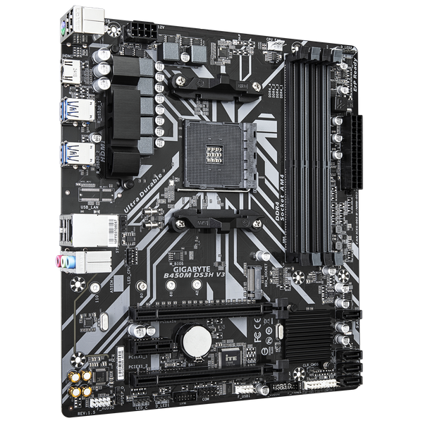 Bo mạch chủ Gigabyte B450M DS3H - V3 AMD Socket AM4