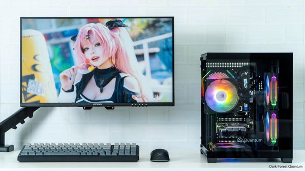Case eMaster Quantum Black, M ATX, sẵn 5 Fan ARGB, kính cường lực 3mm