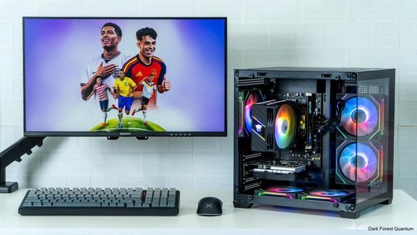 Case eMaster Quantum Black, M ATX, sẵn 5 Fan ARGB, kính cường lực 3mm