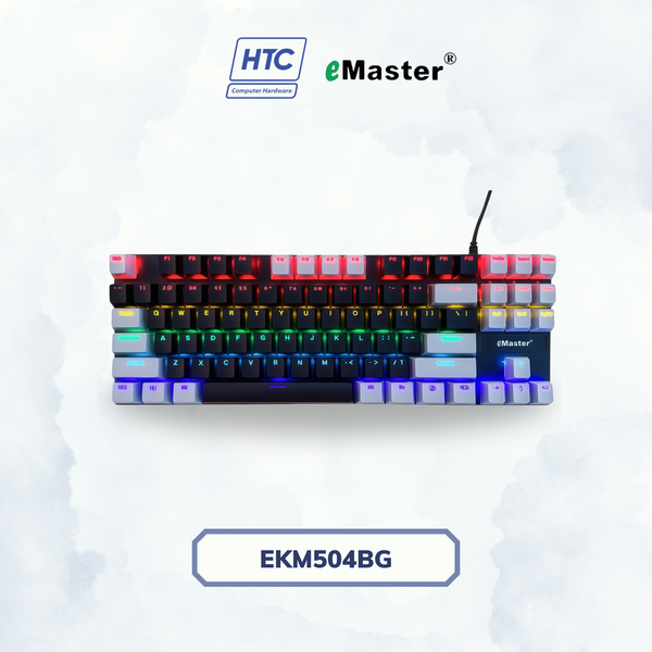 Bàn Phím Cơ EMASTER EKM504BG Đen Xám 87 Phím Blue Switch