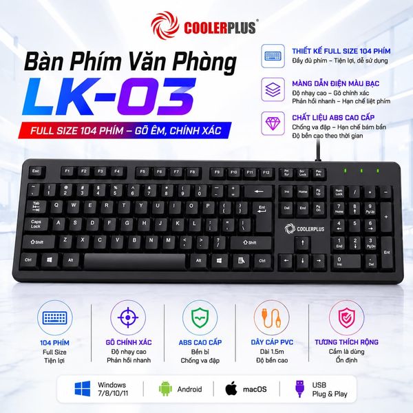 Combo phím chuột Coolerplus LK-03/LM-03