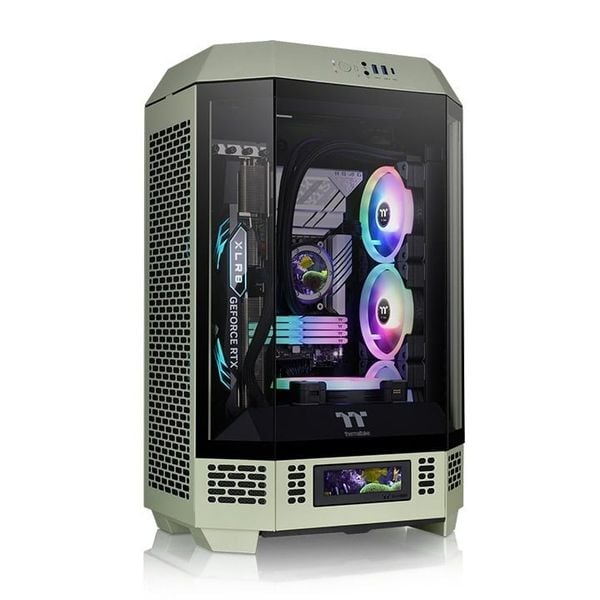 Thùng máy tính Gaming Thermaltake TOWER 300 - Màu xanh lá nhạt