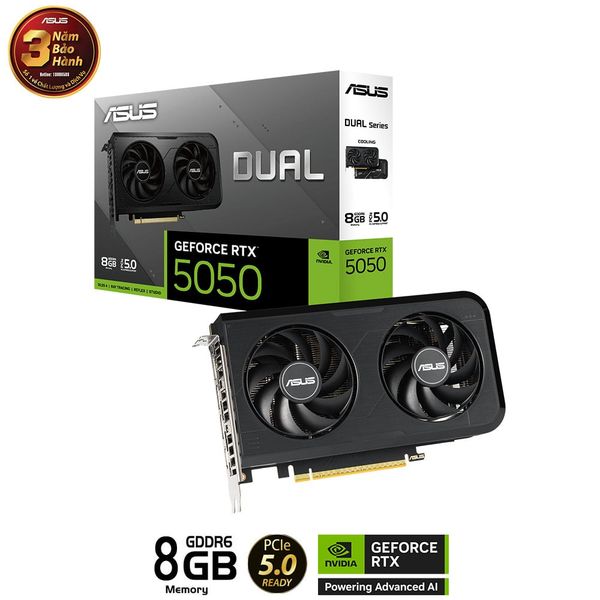 Card màn hình ASUS Dual GeForce RTX 5050 8GB GDDR6