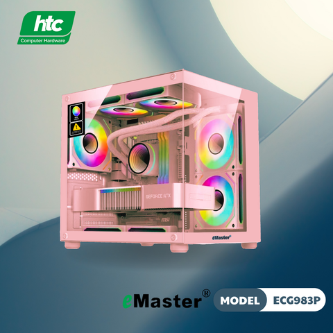 Thùng máy tính GAMING EMASTER ECG983P - Màu hồng