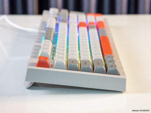 Bàn phím Silent eMaster EKG803GR LED RGB - Màu trắng đỏ