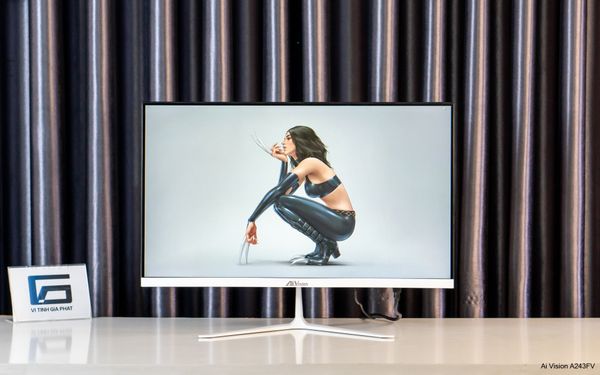 AiVision A243FV (24inch, VA, FHD, 100Hz, 5ms) - Màu trắng