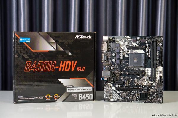 Bo mạch chủ Asrock B450M-HDV R4.0 DDR4 M-ATX