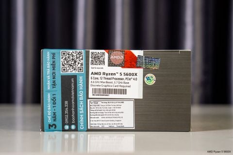 CPU AMD Ryzen 5 5600X (AMD AM, 6 Core, 12 Thread, 3.7Ghz - 4.6Ghz, Cache 35MB)