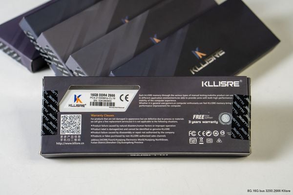 Ram PC Kllisre 16GB 2666MHz DDR4 New Box - Màu trắng
