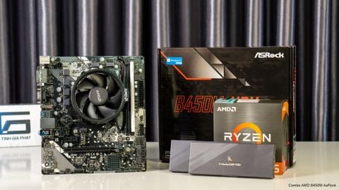 Combo Mainboard AMD B450M - Ryzen 3 3200G - Ram 8G/3200 - New Box