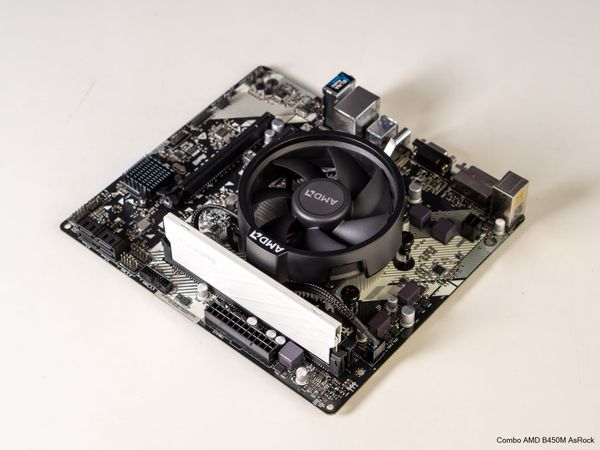 Combo Mainboard AMD B450M - Athlon 3000G - Ram 16G/3200 - New Box