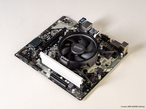 Combo Mainboard AMD B450M - Ryzen 5 3400G - Ram 8G/3200 - New Box