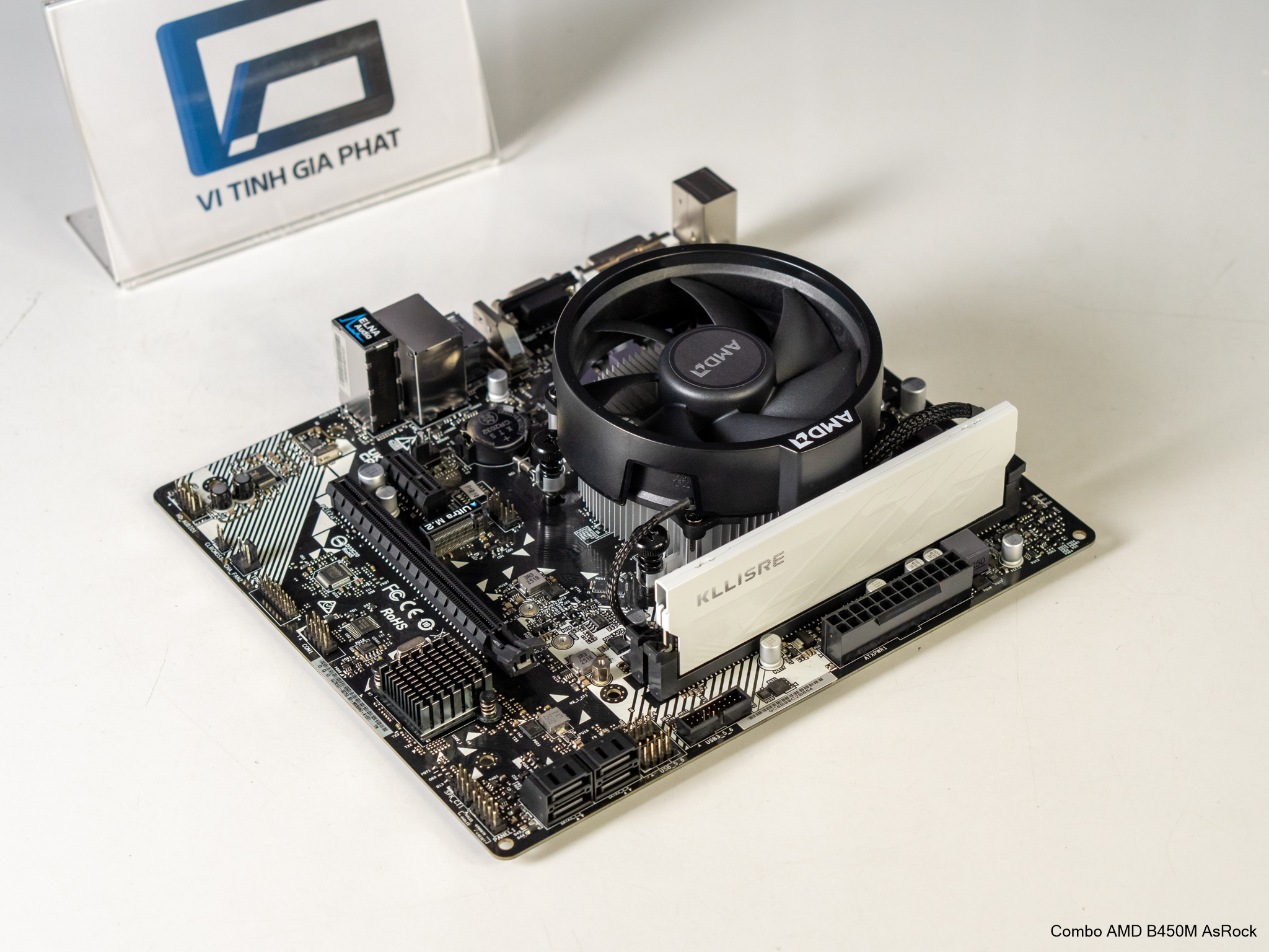 Combo Mainboard AMD B450M - Ryzen 5 5600X - Ram 8G/3200 - New Box