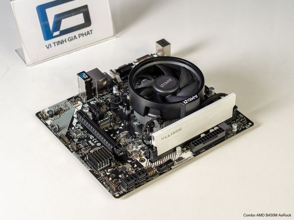 Combo Mainboard AMD B450M - Ryzen 5 5600X - Ram 8G/3200 - New Box