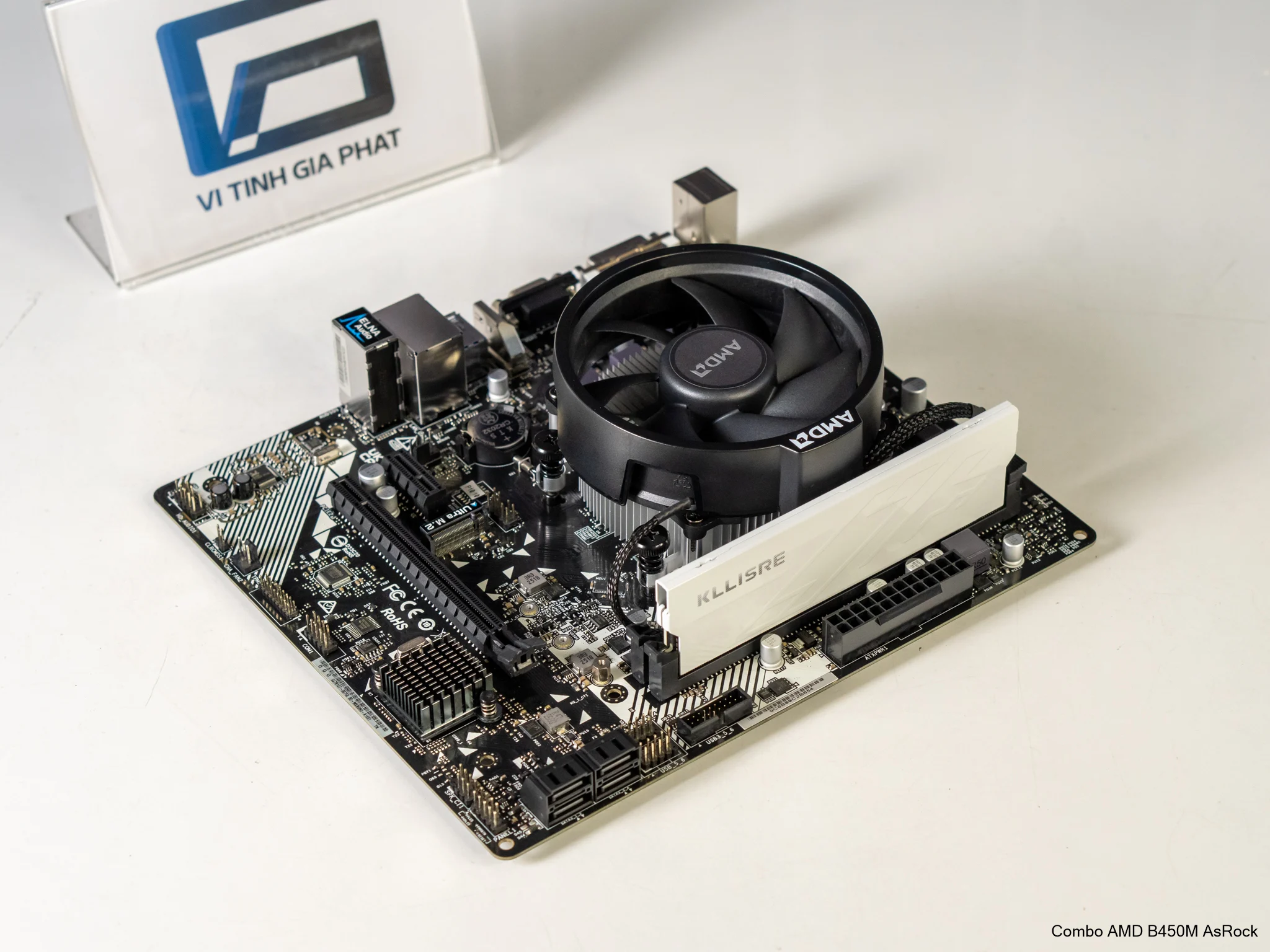 Combo Mainboard AMD B450M - Ryzen 5 5600X - Ram 8G/3200 - New Box