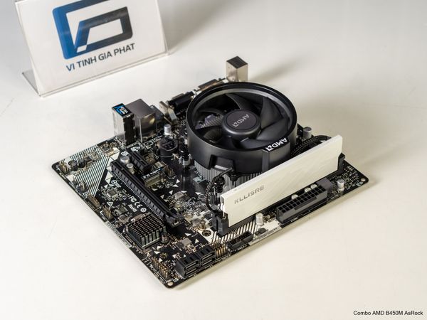 Combo Mainboard AMD B450M - Ryzen 7 5700G - Ram 8G/3200 - New Box