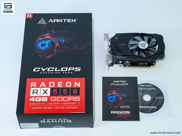 Card màn hình Arktek RX 550 8GB GDDR5 128-bit - New Box