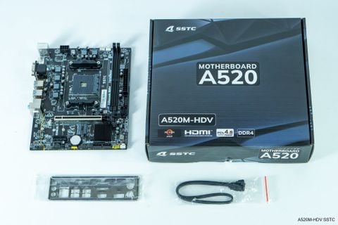 Bo mạch chủ SSTC A520M-HDV DDR4 AM4 - Màu đen